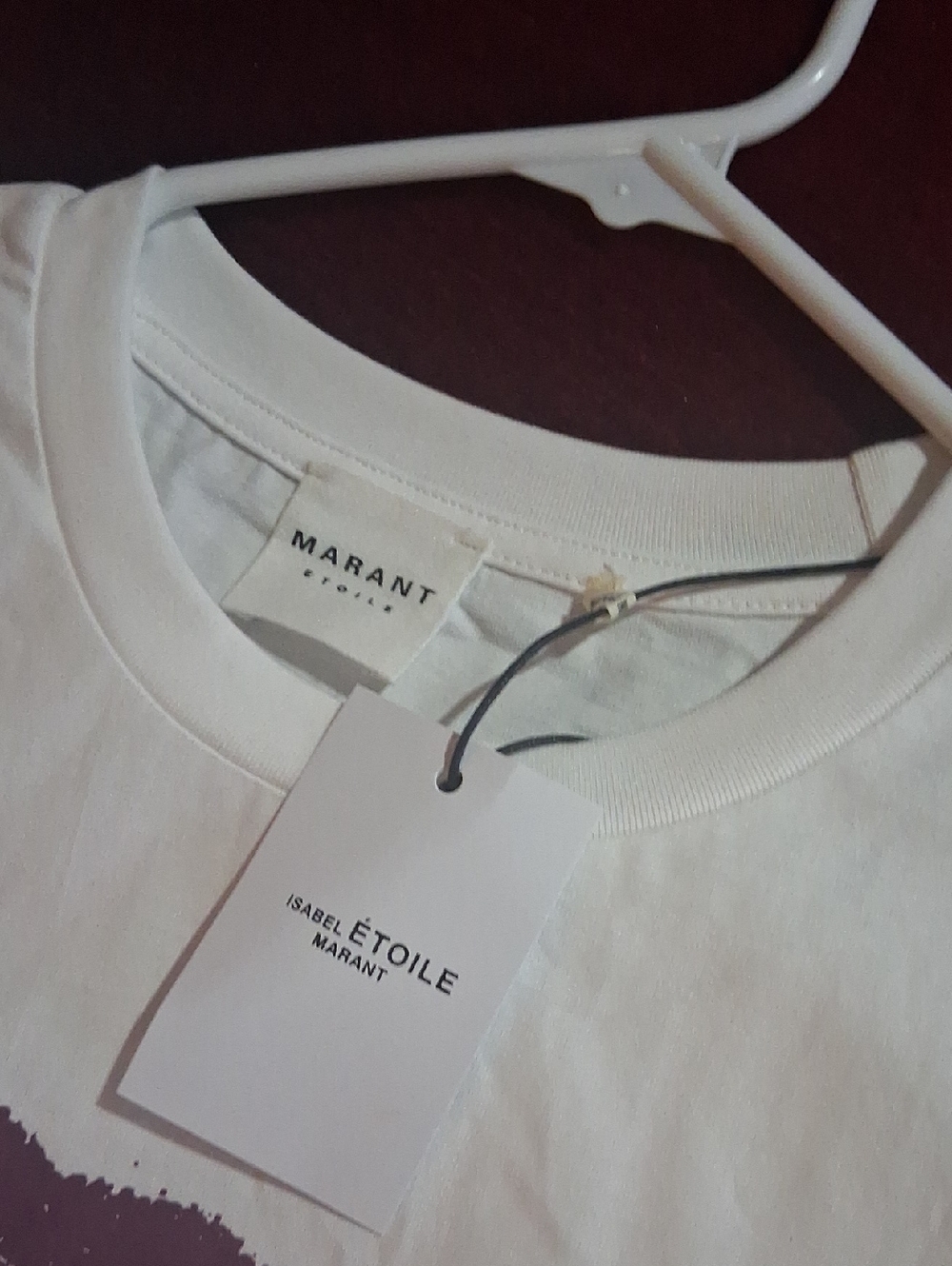 NWT Unisex Isabel Marant Crew Neck White Tee with Lip Graphic Print - Picture 4 of 5